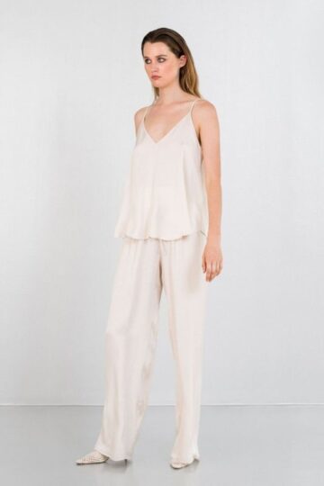 Philosophy Παντελόνι Wide Leg Satin Fine Ecovero ss25-tr4402
