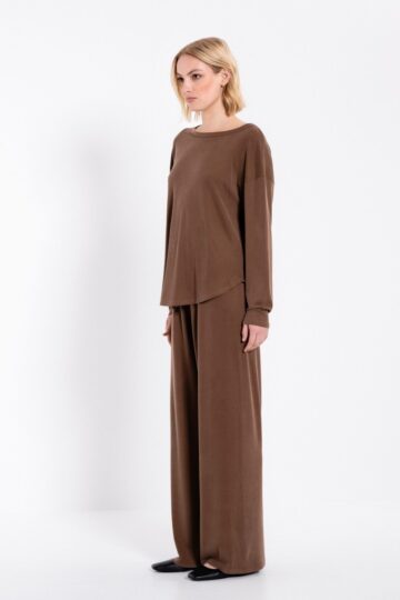 Philosophy Παντελόνι Ribbed Sandwashed Wide Leg aw25-tr44538