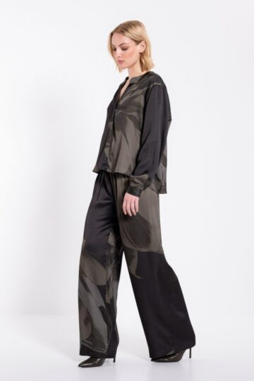 Philosophy Πουκάμισο Cropped Satin Print aw25-sh77251