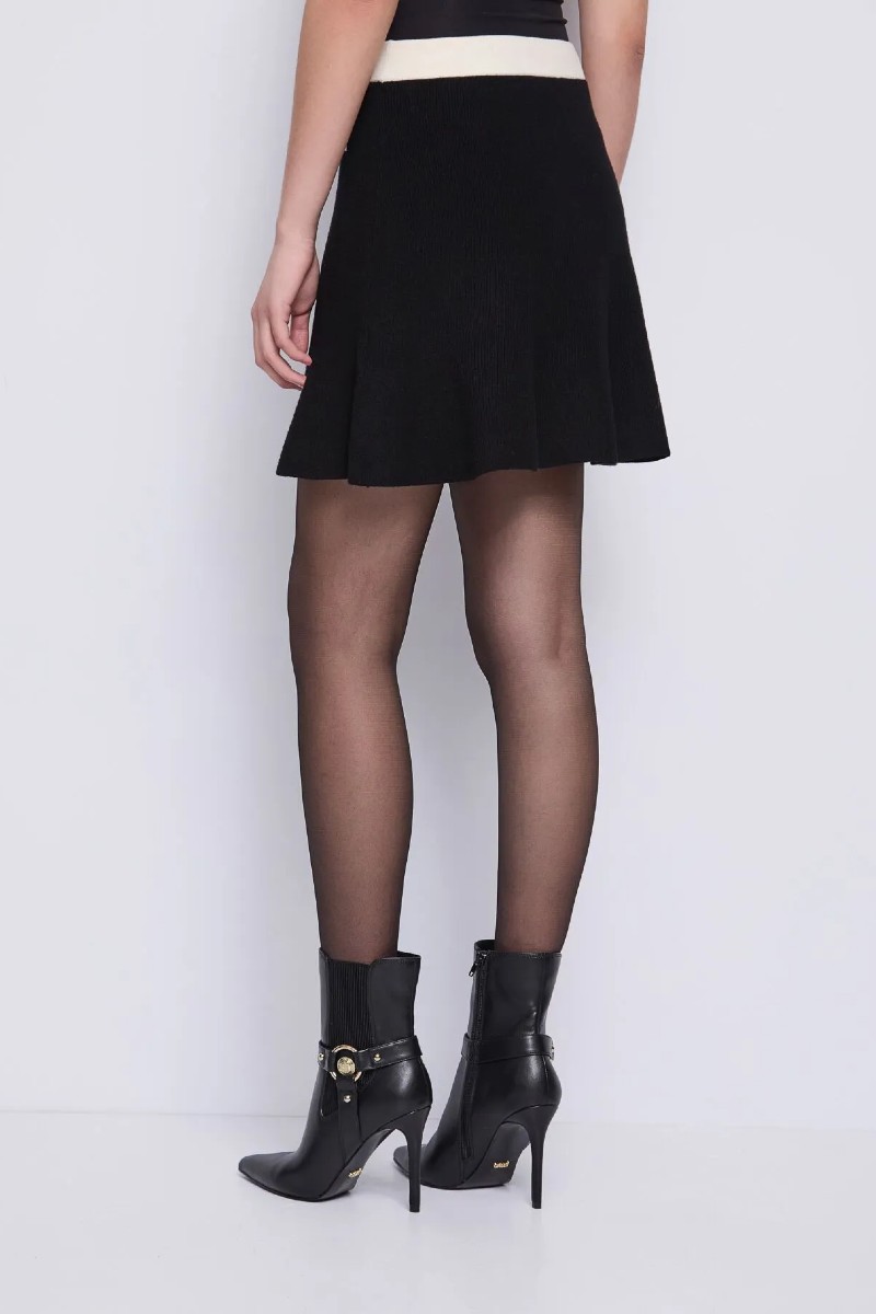 Μίνι φούστα από νήμα με λεπτομέρειες σε αντίθεση 251_521FD73005 Gaudi - Image 3