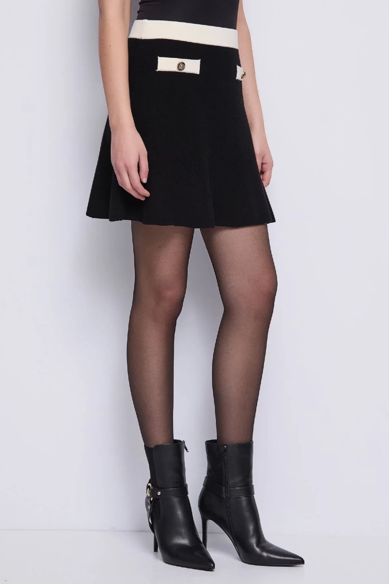 Μίνι φούστα από νήμα με λεπτομέρειες σε αντίθεση 251_521FD73005 Gaudi - Image 6