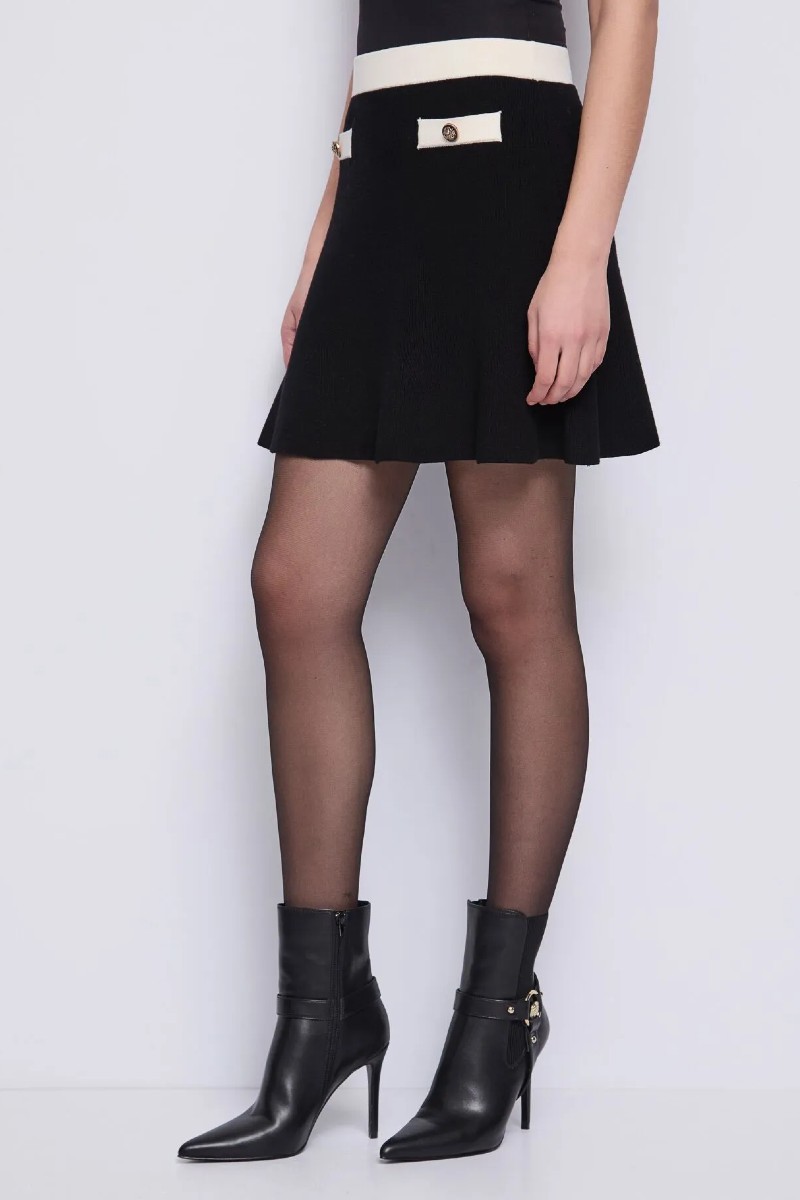 Μίνι φούστα από νήμα με λεπτομέρειες σε αντίθεση 251_521FD73005 Gaudi - Image 7