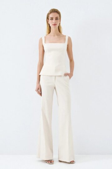 Παντελόνι καμπάνα με μεταλλιζέ όψη 63-5030 ACCESS