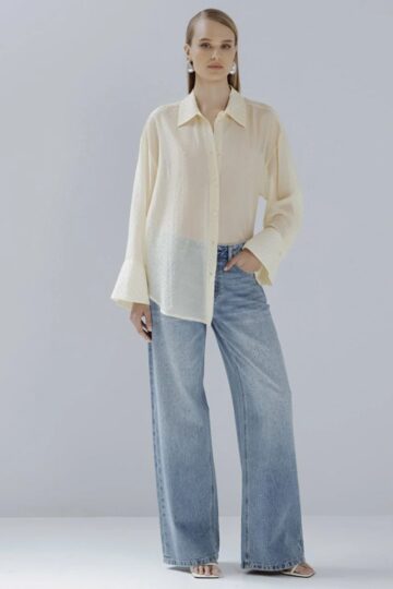 Παντελόνι denim με στρας 63-8011 ACCESS