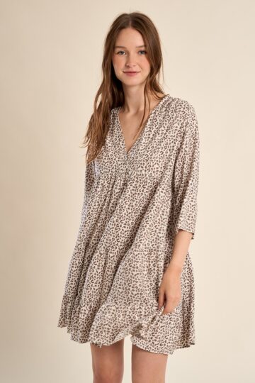 Κοντό φόρεμα με λεοπάρ print N289EE Molly Bracken