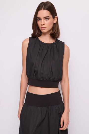 GAUDI βαμβακερό τοπ με στρογγυλή λαιμόκοψη  262_611BD45010