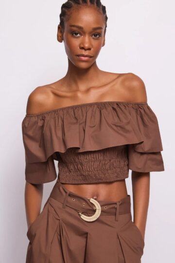 GAUDI μπλούζα από ποπλίνα με ανοιχτούς ώμους 262_611FD45012