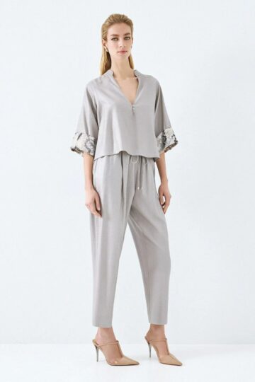 Μπλούζα με λεπτομέρειες παγιέτα 63-2023 ACCESS