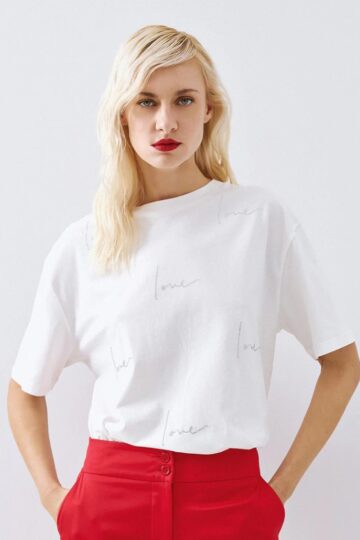 T-shirt με στρας  63-2139 SPELL