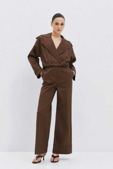 Παντελόνι με ρεβέρ και λάστιχο 63-5044 EIGHT