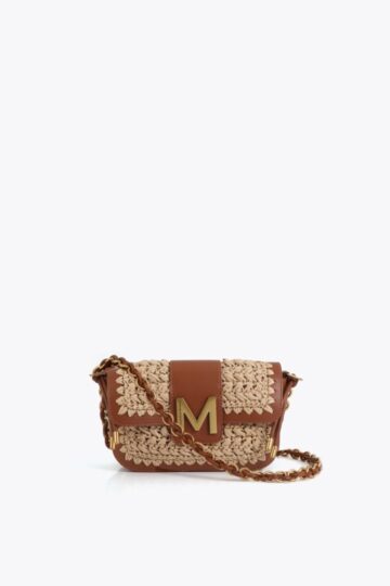 Lola Casademunt Τσάντα χιαστί από ψάθα και συνθετικό δέρμα  MS2604010_057