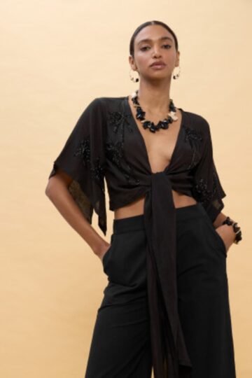 Lola Casademunt Μπλούζα με δέσιμο μπροστά LS2615009_00N