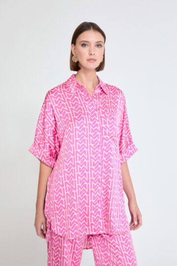 Lola Casademunt Σατέν Πουκάμισο με Τσέπη με Λογότυπο MS2615024_220