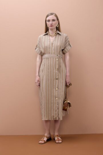 Lola Casademunt Φόρεμα με κοντό μανίκι και ρίγες MS2616037_205