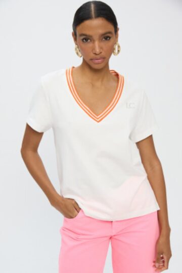 Lola Casademunt Μπλούζα με V λαιμόκοψη και κορδέλα LS2615102_00B