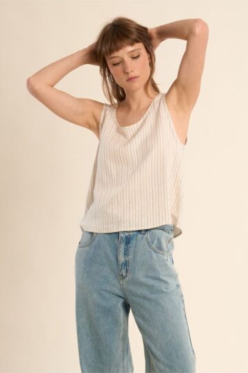 Casual αμάνικο τοπ, ριγέ Molly Bracken G962EE