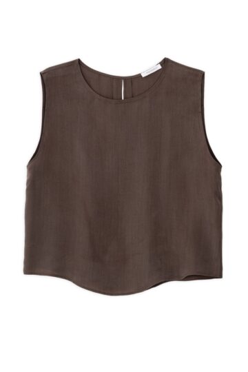 Philosophy Cropped Top Cupro ss26-bl12048