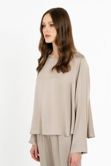 Philosophy Top Cupro Pique V Neck aw26-bl12064