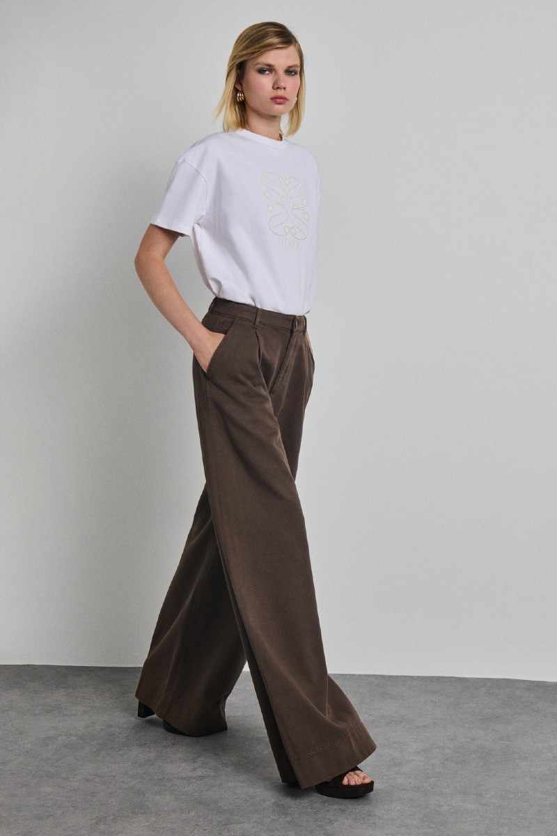 Lara Γυναικείο Παντελόνι Chino - Wide Leg Fit 5-916.172.9.056 STAFF