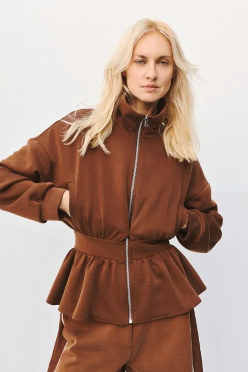 Τζάκετ με peplum και ρέλια 64-1013 EIGHT
