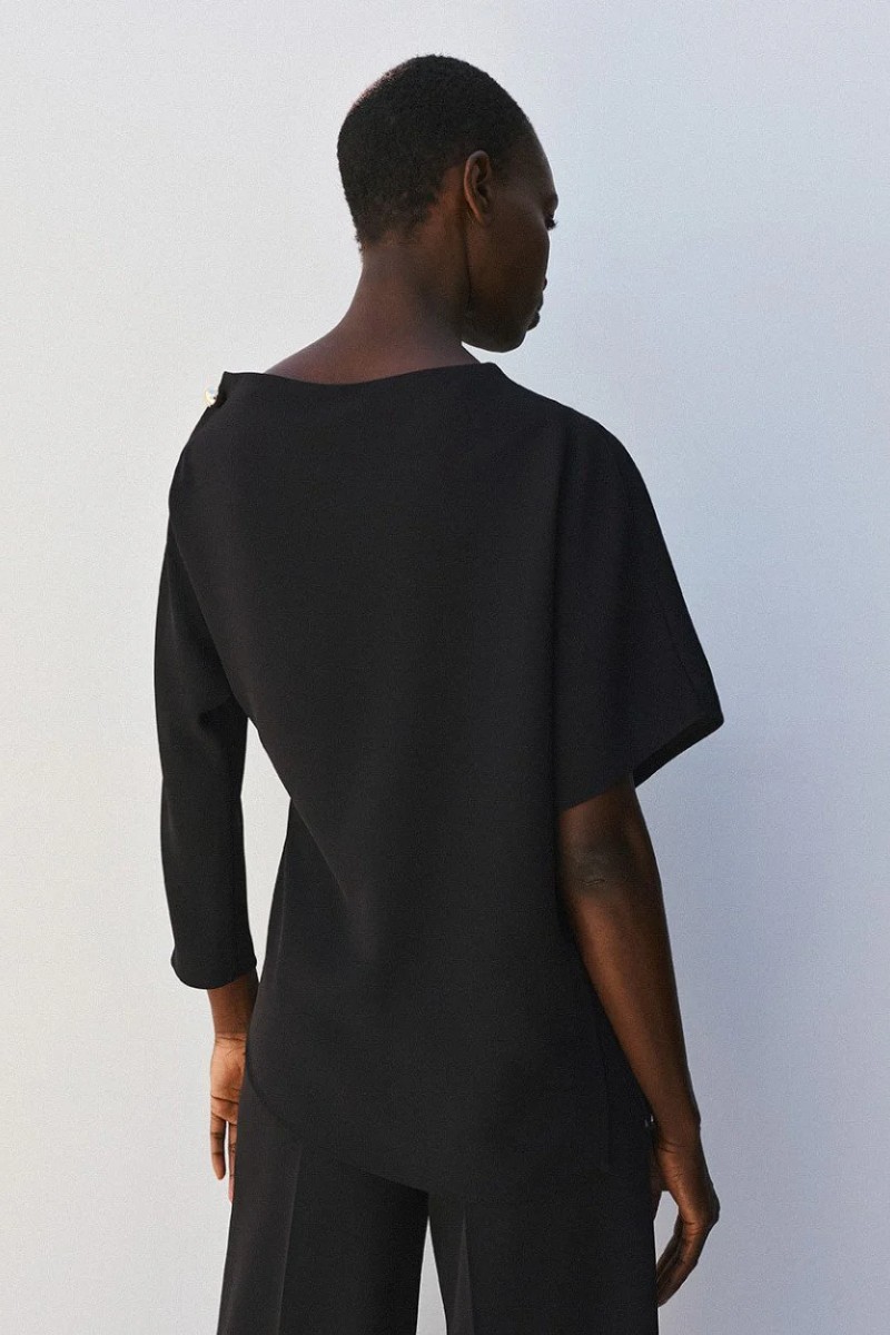 Μπλούζα με ασύμμετρα μανίκια 64-2108 ACCESS - Image 5